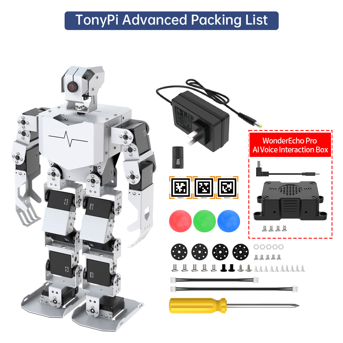 Hiwonder TonyPi AI Humanoid Robot Powered by Raspberry Pi 5 with Multimodal Model (ChatGPT) Integration, AI Vision, and Voice Interaction Hiwonder TonyPi AI Humanoid Robot Powered by Raspberry Pi 5 with Multimodal Model (ChatGPT) Integration, AI Vision, and Voice Interaction